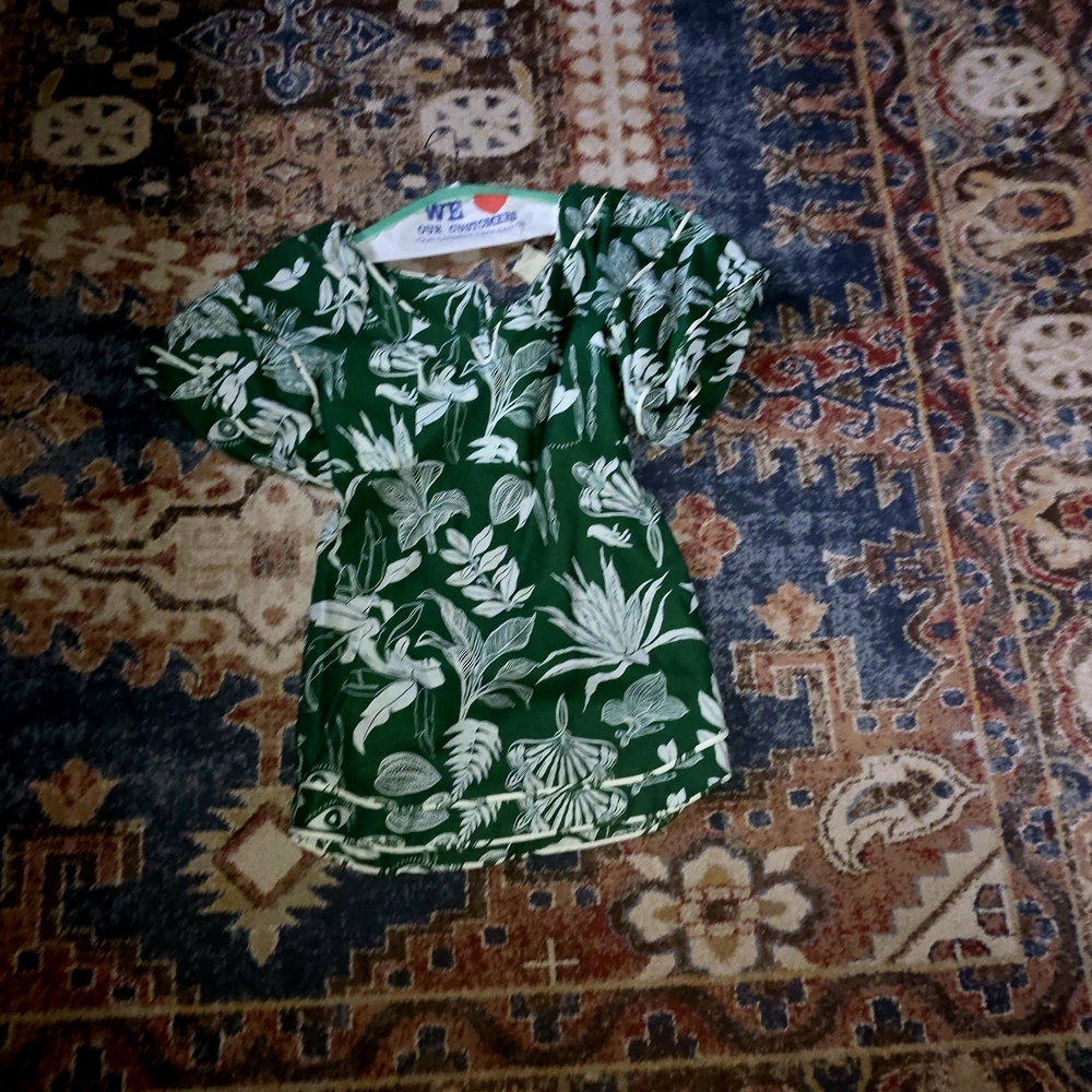 FARM Rio Green Floral Maxi Dress